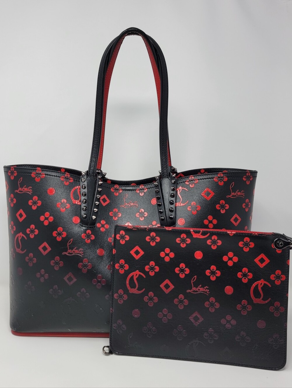 CHRISTIAN LOUBOUTIN Ombre Cabata Leather × Rubber Tote Bag | Limited Edition - Picture 2 of 9